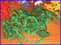 HUGE LOT 300+ 1960s Timpo Toys England Cowboys Indians Horses Tim Mee Mixed VTG