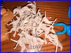 HUGE LOT 300+ 1960s Timpo Toys England Cowboys Indians Horses Tim Mee Mixed VTG