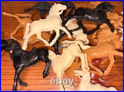 HUGE LOT 300+ 1960s Timpo Toys England Cowboys Indians Horses Tim Mee Mixed VTG
