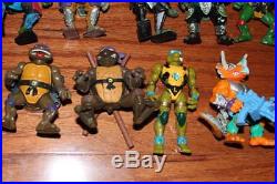 HUGE LOT 58 VINTAGE 90s NINJA TURTLES ACTION FIGURES TOY VEHICLES PLAYMATES TOYS