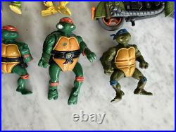 HUGE LOT Vintage TMNT Teenage Mutant Ninja Turtles Action Figures Toy Boat 1990s