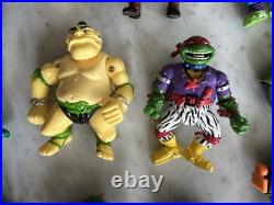 HUGE LOT Vintage TMNT Teenage Mutant Ninja Turtles Action Figures Toy Boat 1990s