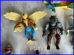 HUGE LOT Vintage TMNT Teenage Mutant Ninja Turtles Action Figures Toy Boat 1990s