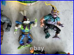 HUGE LOT Vintage TMNT Teenage Mutant Ninja Turtles Action Figures Toy Boat 1990s