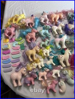 HUGE Lot 57 Vintage My Little Pony Figurines And Accessories 1980's Hasbro