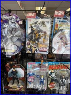 HUGE MARVEL AND DC COMICS TOY LOT! BRAND NEW VINTAGE AND MODERN! 75 Total