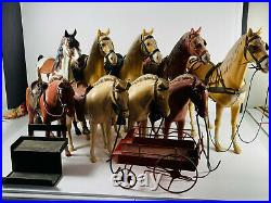 HUGE Marx Johnny West LOT Figures Horses Box Accessories Indians L@@K