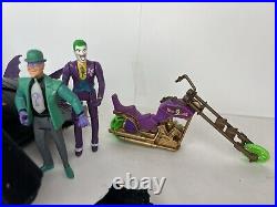 HUGE Vintage Batman The Animated Series & Movie Toy Lot Figures, Bat Mobile, Etc