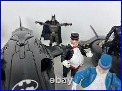 HUGE Vintage Batman The Animated Series & Movie Toy Lot Figures, Bat Mobile, Etc