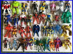 HUGE Vintage X-Men Toy Lot 96 ACTION FIGURES + MANY Accessories Deadpool