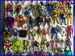 HUGE Vintage X-Men Toy Lot 96 ACTION FIGURES + MANY Accessories Deadpool