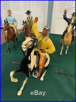 Hartland Cowboy and Horse Figures 1950s Dale Evans Wyatt Earp Cochise Included