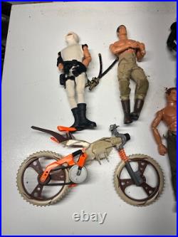 Hasbro 9 GI Joe 12 Inch Military Action Figure Lot with Bike Collector Vintage