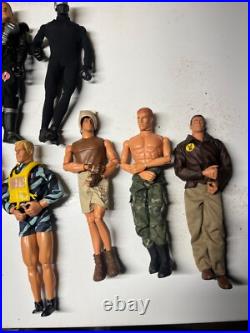 Hasbro 9 GI Joe 12 Inch Military Action Figure Lot with Bike Collector Vintage