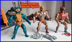 He man Motu ESTRELA vtg Figures Variant Orange Mer-man Zodak lot Brazil Toys