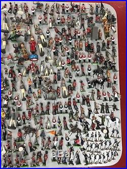 Huge 500+ Piece Lot Of Vintage Britains Metal Soldiers Toys Figures Tin Military