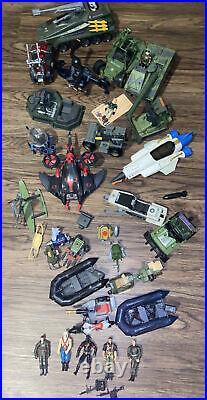 Huge Gijoe 19 Vehicles 8 Figures 4 Action Packs Vintage Cobra Toy Lot