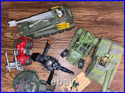 Huge Gijoe 19 Vehicles 8 Figures 4 Action Packs Vintage Cobra Toy Lot