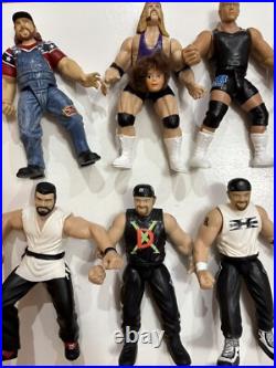 Huge Lot Of WWF, WWE, And WCW Vintage Figure Collection (50+ With Accessories!)