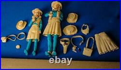 Huge Lot! Vintage Marx Johnny West with figures, 6 horses, accessories. Excellent