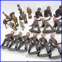 Huge Lot of 100+ Vintage Military Toy Figures Germany WW2 Including Lead Figures