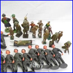 Huge Lot of 100+ Vintage Military Toy Figures Germany WW2 Including Lead Figures