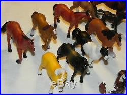 Huge Lot of Toy Horse Figures Schleich Funrise Imperial Breyer Safari Empire +++