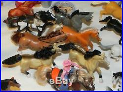 Huge Lot of Toy Horse Figures Schleich Funrise Imperial Breyer Safari Empire +++