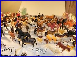 Huge Lot of Toy Horse Figures Schleich Funrise Imperial Breyer Safari Empire +++