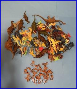 Huge Vintage 1981 Dinosaurs & Cavemen Playset DFC 3'x4' Playmat 170 Figures EXC