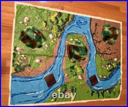 Huge Vintage 1981 Dinosaurs & Cavemen Playset DFC 3'x4' Playmat 170 Figures EXC