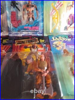 Huge Vintage Lot Of Toys 90s, The Terminator, The Shadow, Last Action Hero 16PC
