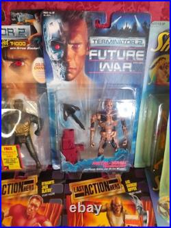 Huge Vintage Lot Of Toys 90s, The Terminator, The Shadow, Last Action Hero 16PC