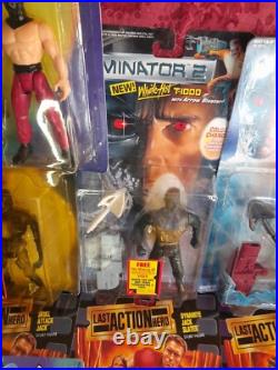 Huge Vintage Lot Of Toys 90s, The Terminator, The Shadow, Last Action Hero 16PC