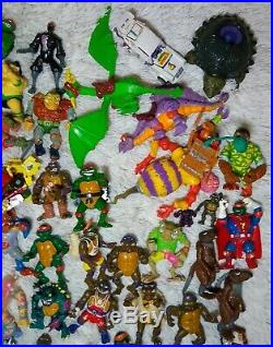Huge Vtg Tmnt Lot 80s 90s Toys Figures Accessories Weapons Transformer Vehicles
