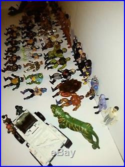 Huge vintage action figure toy lot. Ninja Turtles, He-Man, Thundercats, Etc