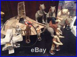 Huge vintage star wars boxed toy collection with figures hoth display set