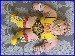 Hulk Hogan Macho Man WWF Pillow Buddy Buddies Vintage Retro 1990 Tonka Toy