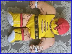 Hulk Hogan Macho Man WWF Pillow Buddy Buddies Vintage Retro 1990 Tonka Toy