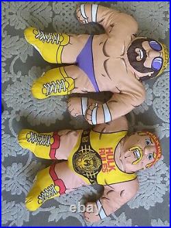 Hulk Hogan Macho Man WWF Pillow Buddy Buddies Vintage Retro 1990 Tonka Toy