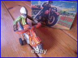 INDIAN MORTER CYCLE Vintage Tin plate Figure Vehicle Extra rare Mede in Japan