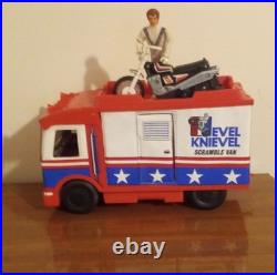 Ideal Evel Knievel Scramble Van Motorcycle Action Figure Vintage 1970s Toy