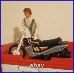 Ideal Evel Knievel Scramble Van Motorcycle Action Figure Vintage 1970s Toy