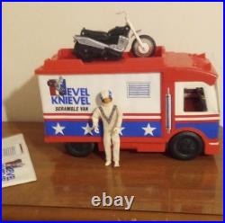 Ideal Evel Knievel Scramble Van Motorcycle Action Figure Vintage 1970s Toy