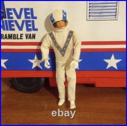 Ideal Evel Knievel Scramble Van Motorcycle Action Figure Vintage 1970s Toy