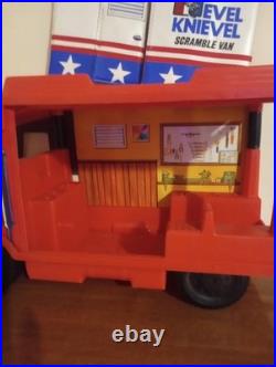 Ideal Evel Knievel Scramble Van Toy with Motorcycle and Figure Vintage 1970s