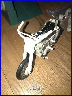 Ideal Evel Knievel Stunt Cycle Figure With Helmet, Swagger Stick Gyro Winder