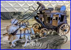 Ideal Toy Company Roy Rogers Stagecoach w Horses Driver Complete 1950s