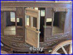 Ideal Toy Company Roy Rogers Stagecoach w Horses Driver Complete 1950s