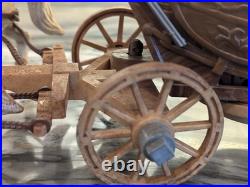 Ideal Toy Company Roy Rogers Stagecoach w Horses Driver Complete 1950s